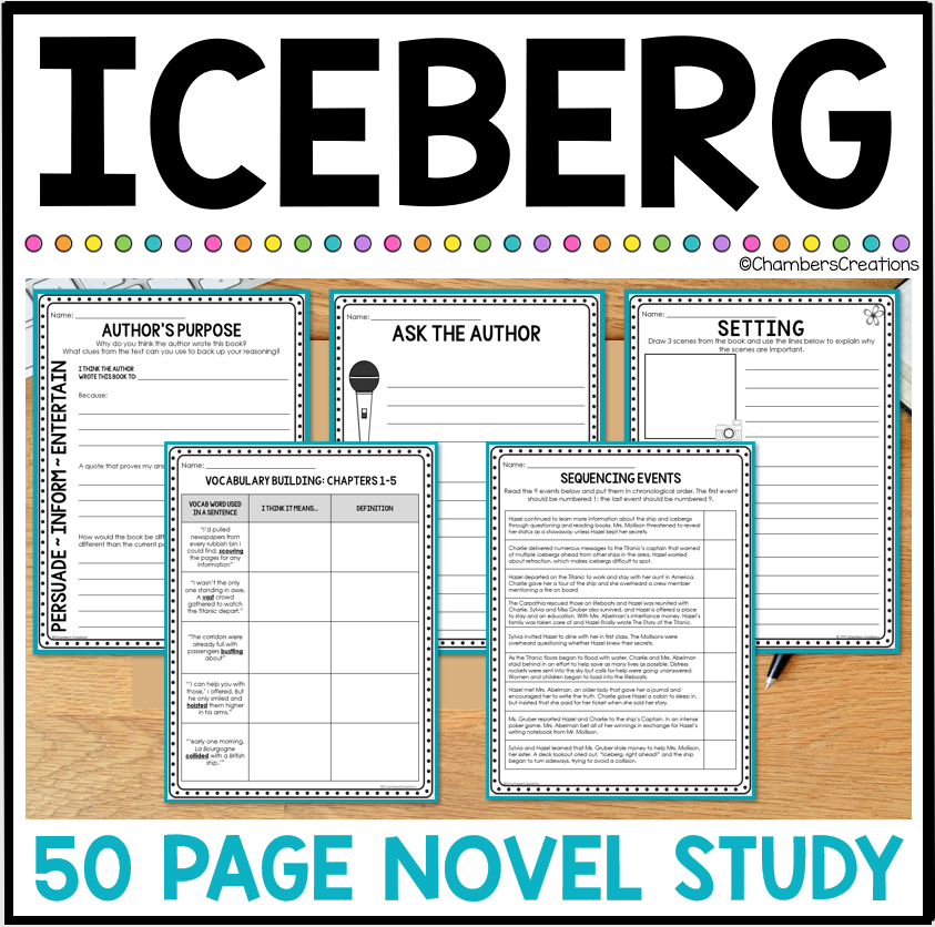 Iceberg Novel Study Jennifer A. Nielsen Activities