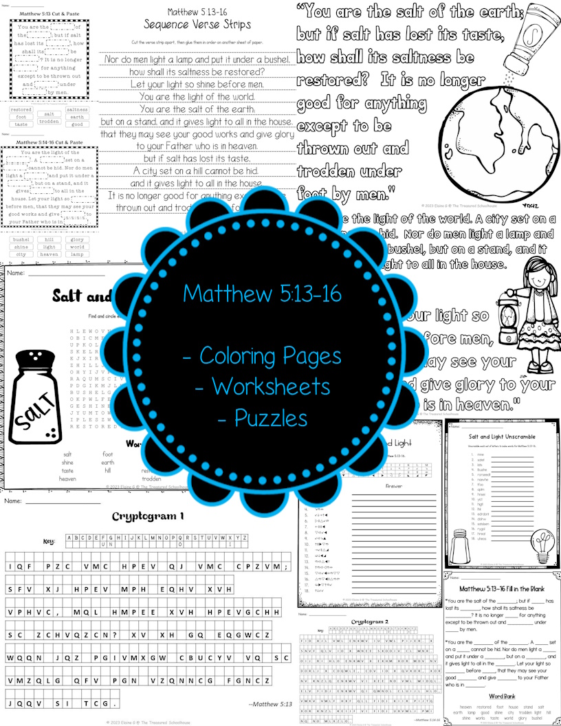 Be the Salt and the Light Worksheet & Activity Pack Made By Teachers