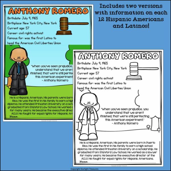 Hispanic Heritage Month Fact Sheets for Early Readers | Made By Teachers
