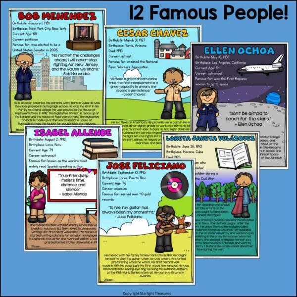 Hispanic Heritage Month Fact Sheets for Early Readers | Made By Teachers