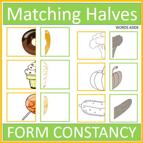Matching Food Halves Visual Form Constancy Made By Teachers