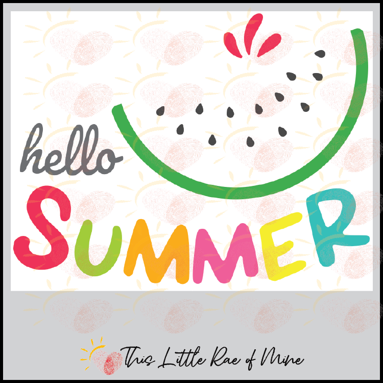 Hello Summer - watermelon - Handprint Art - printable - Summer ...
