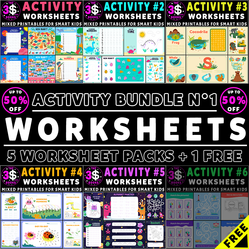 Activity Worksheets Bundle N° 1 - 60 Pages - Made By Teachers