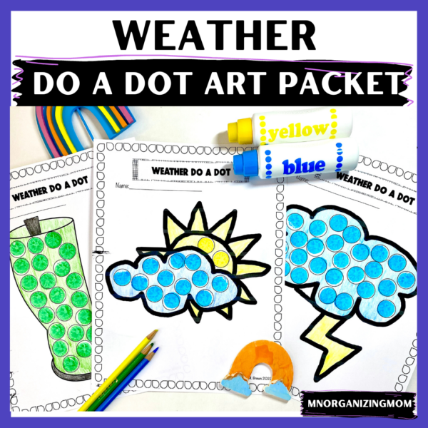 Weather Do A Dot and Q-Tip Art Packet | Made By Teachers