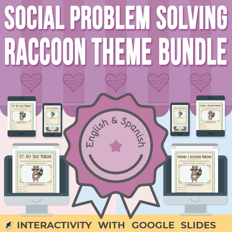 Social Problem Solving Raccoon Theme | Google Slides BUNDLE