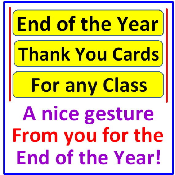 End of the Year Thank You Cards | Made By Teachers