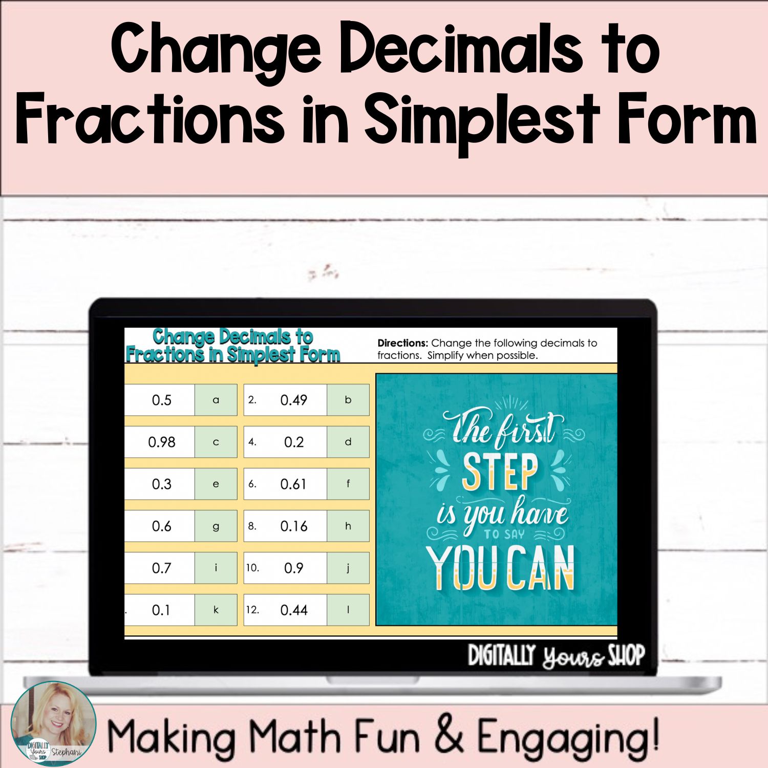 convert decimals to fractions