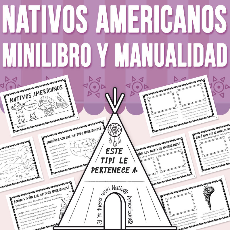 Nativos Americanos Actividad: Mini Libro y Manualidad, Spanish Resource