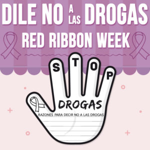 Semana del Listón Rojo Manualidad | Dile NO a las Drogas