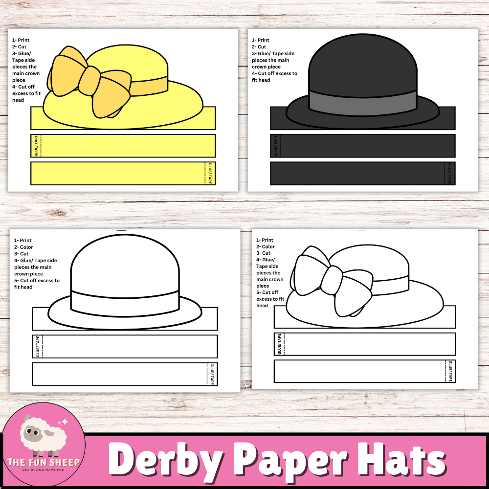 Kentucky Derby Hats Bundle | Derby Crown Headband Templates - SET OF 6 ...