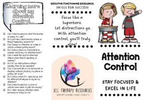 BROCHURE - Attention Control - Executive Functioning for ADHD | Made By ...