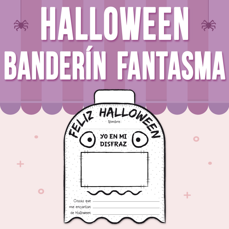 Halloween Banderín | Versión 1 Fantasma