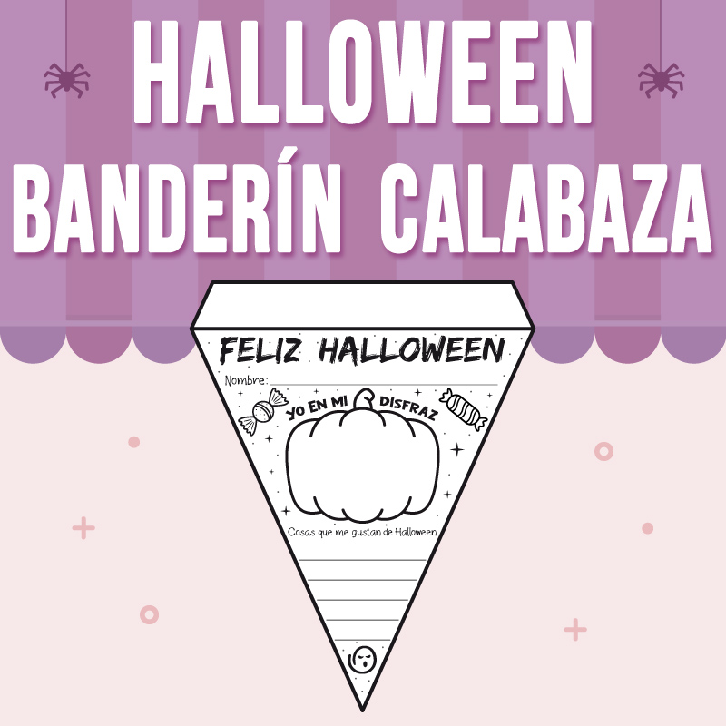 Halloween Banderín | Versión 3 Calabaza