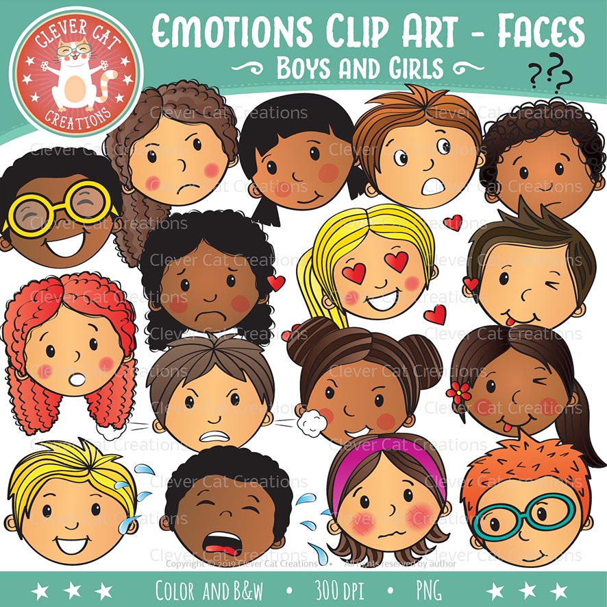 Emotions Faces Clip Art Made By Teachers Emotions Faces Clip Art Made By Teachers