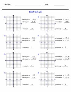 Linear Equations - Graphing Lines Given Two Ordered Pairs Worksheets ...