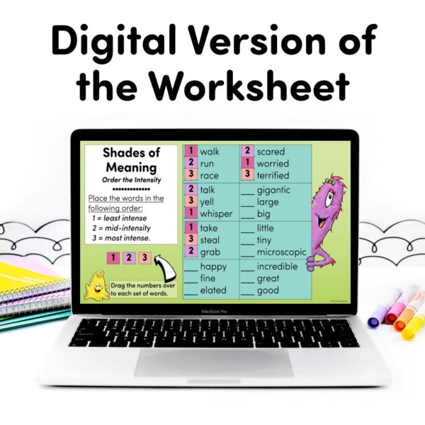 Shades of Meaning - Free Game Plus Print and Digital Worksheet - Made ...