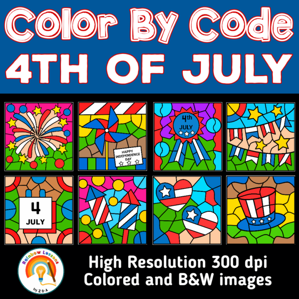 4th of July Color By Number Clipart Fourth of July Cliparts 4th of