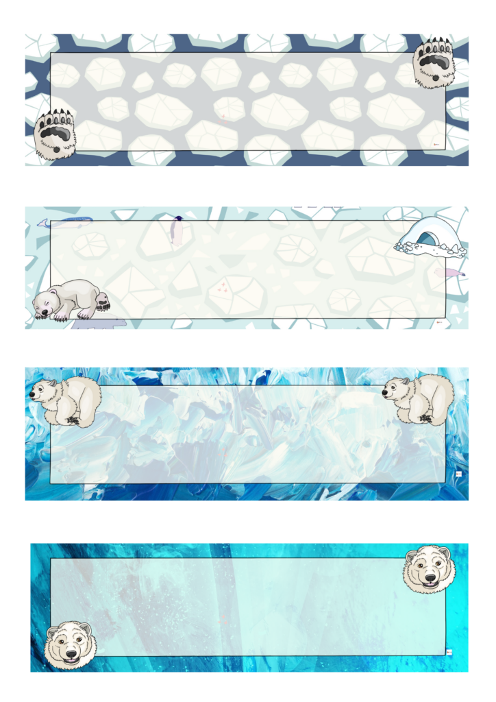 Polar Bear Theme Tote Tray Labels Editable | Made By Teachers