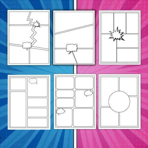 comic strip template Pages, Comic Book and Graphic Novel Page Templates ...