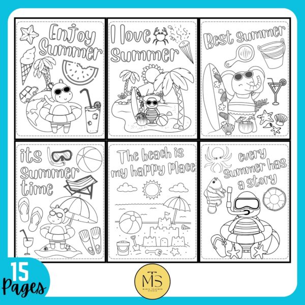Summer Coloring Pages | End of The Year Coloring Sheets With Quotes ...