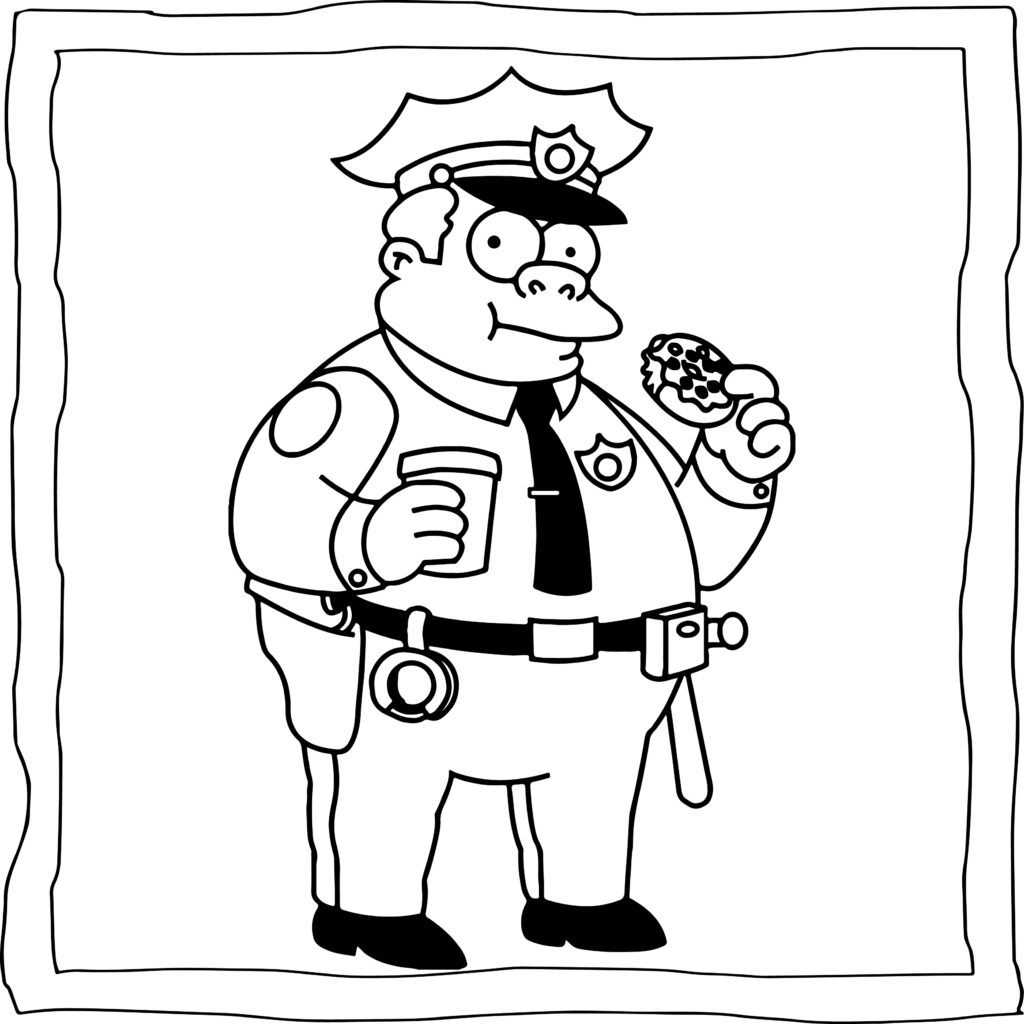 Police Coloring Book Easy and Fun Police Coloring Pages for Kids