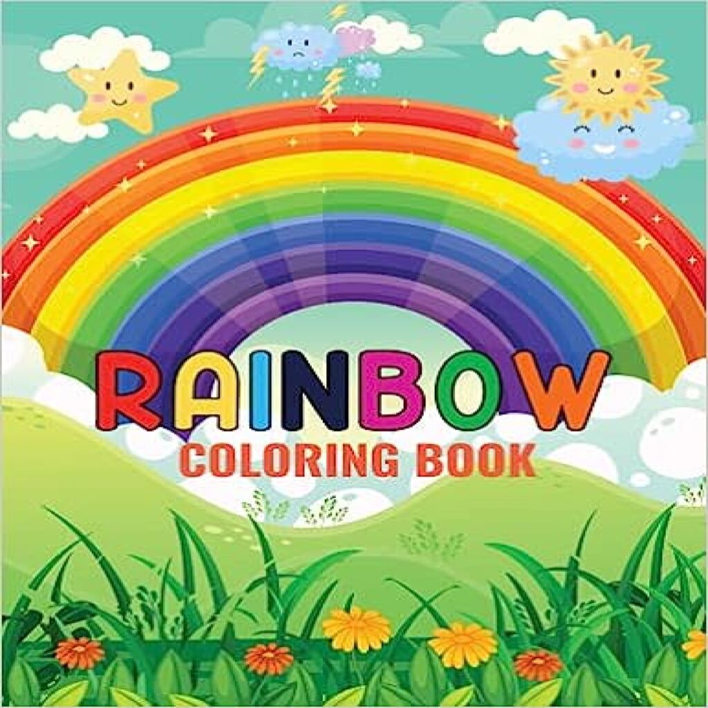 Rainbow Coloring Book Easy and Fun Rainbow Coloring Pages for Kids