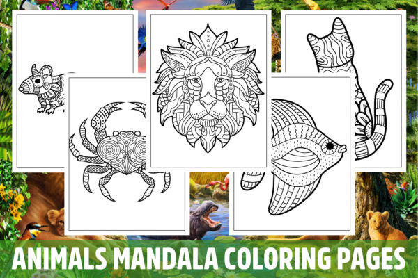 Animals Mandala for Kids, Girls, Boys, Teens Birthday School Activity ...