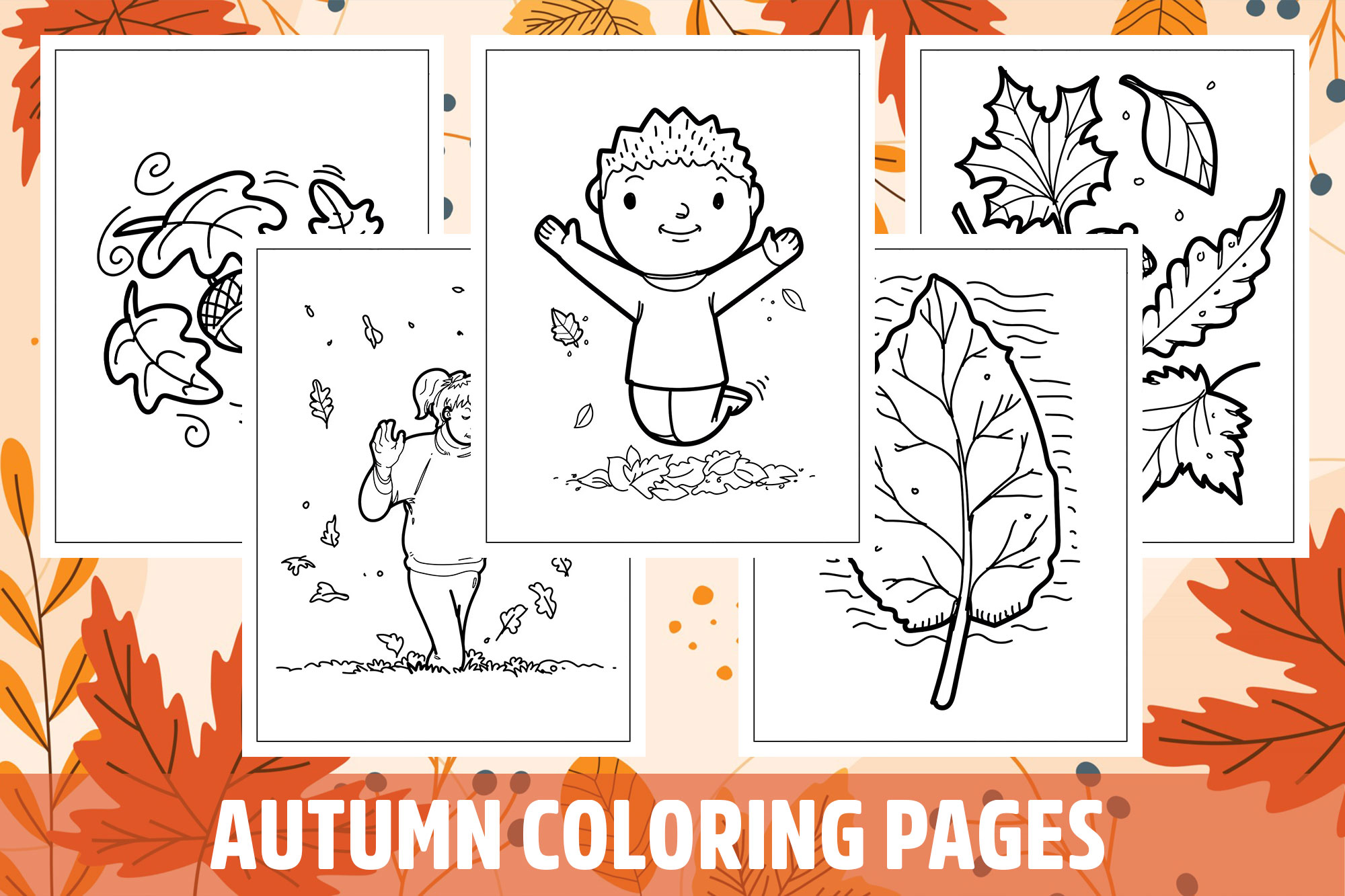 Autumn Coloring Pages for Kids, Girls, Boys, Teens Birthday School ...