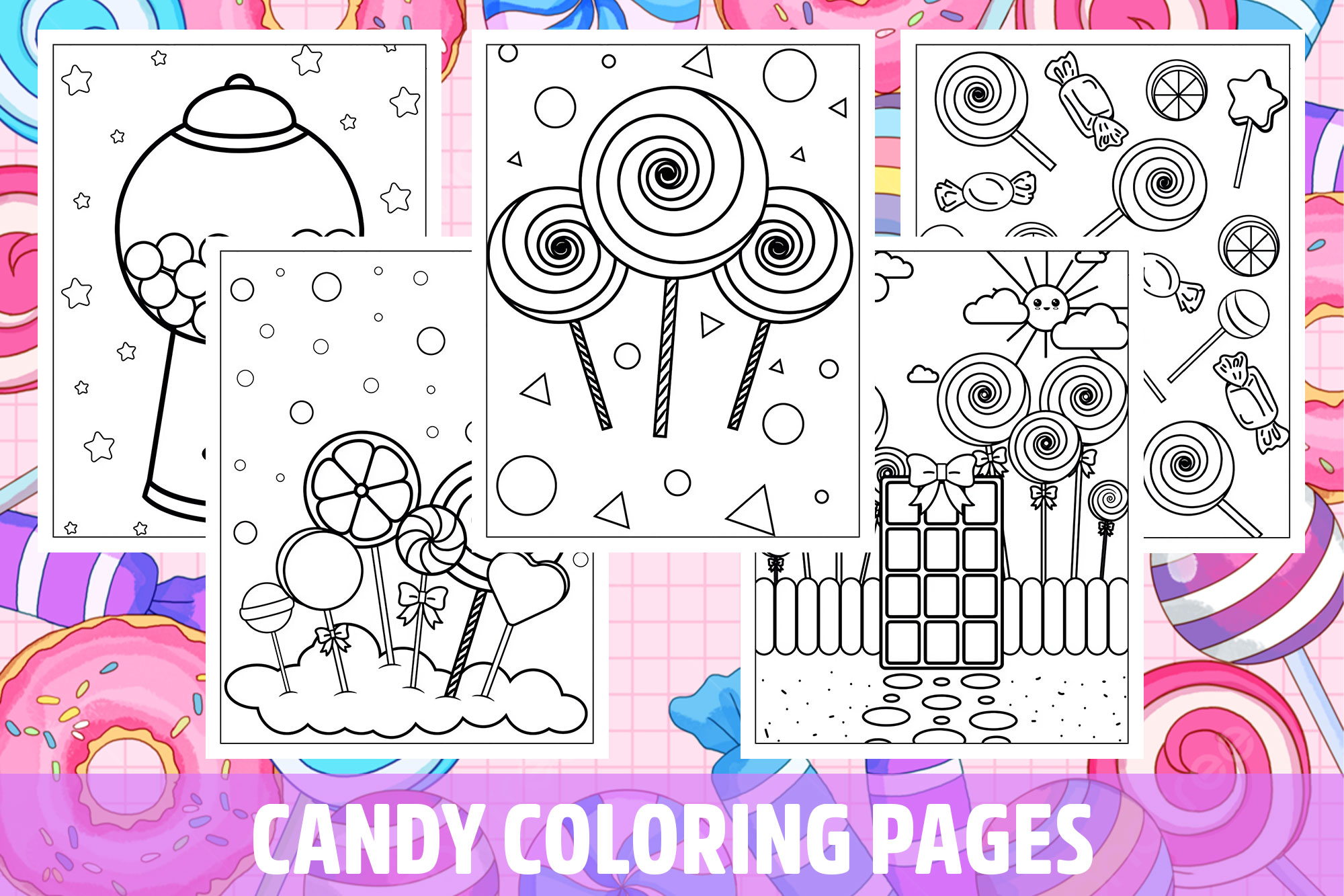 Candy Coloring Pages for Kids, Girls, Boys, Teens Birthday School ...