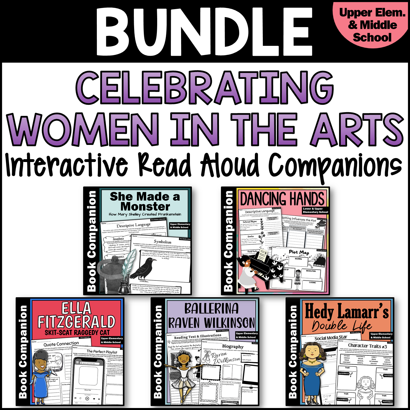 Celebrating Women in the Arts Picture Book Read Aloud Activities BUNDLE