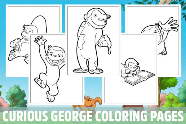 Curious George Coloring Pages for Kids, Girls, Boys, Teens Birthday ...