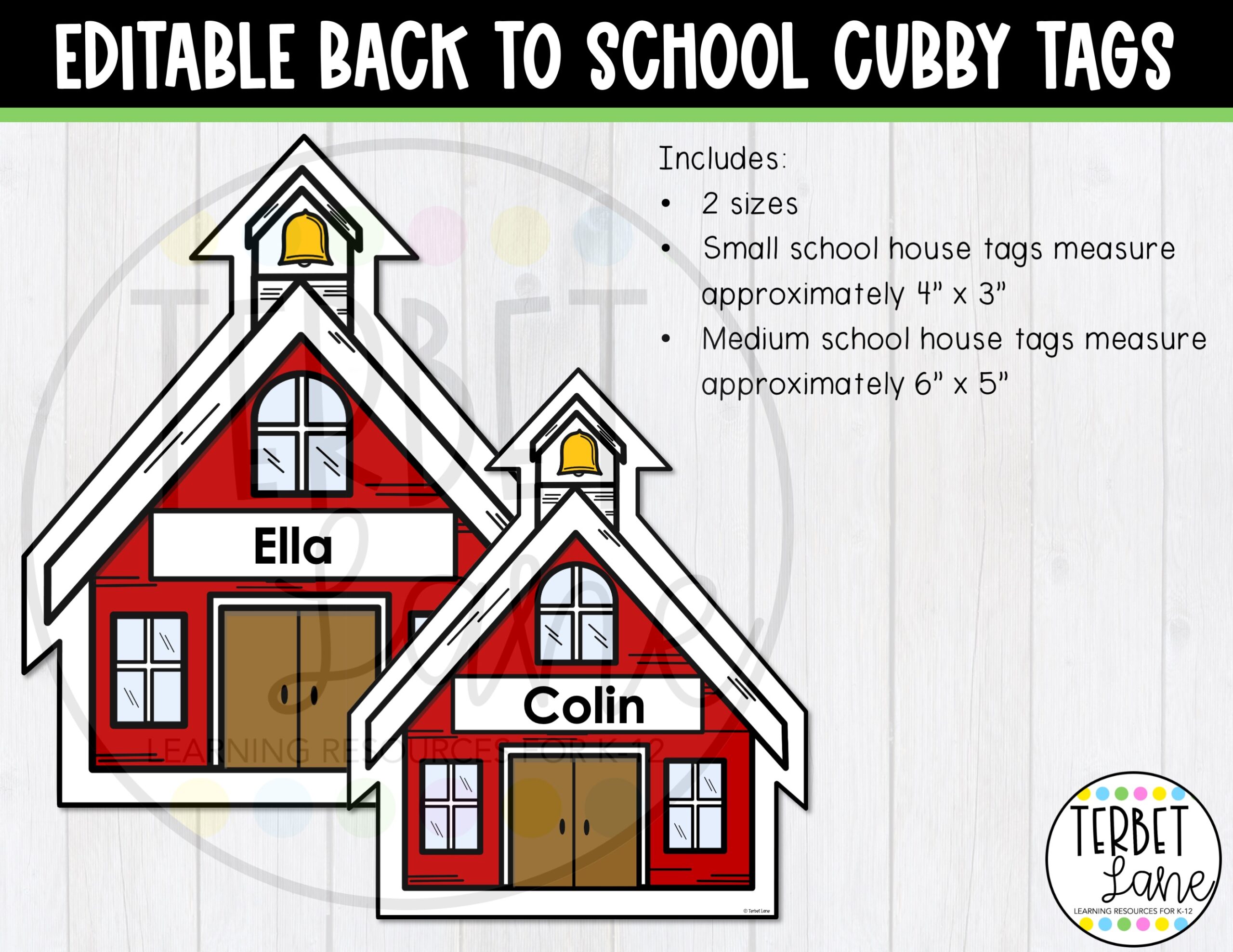 Editable Back to School Cubby Tags Locker Labels Made By Teachers