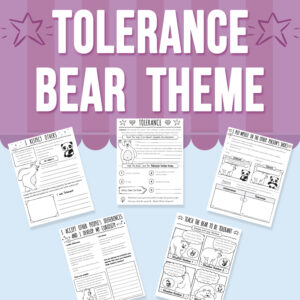 Tolerance and Inclusivity Activity, Bear Theme, Social Emotional Learning