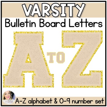 Varsity Bulletin Board Letters | Tan