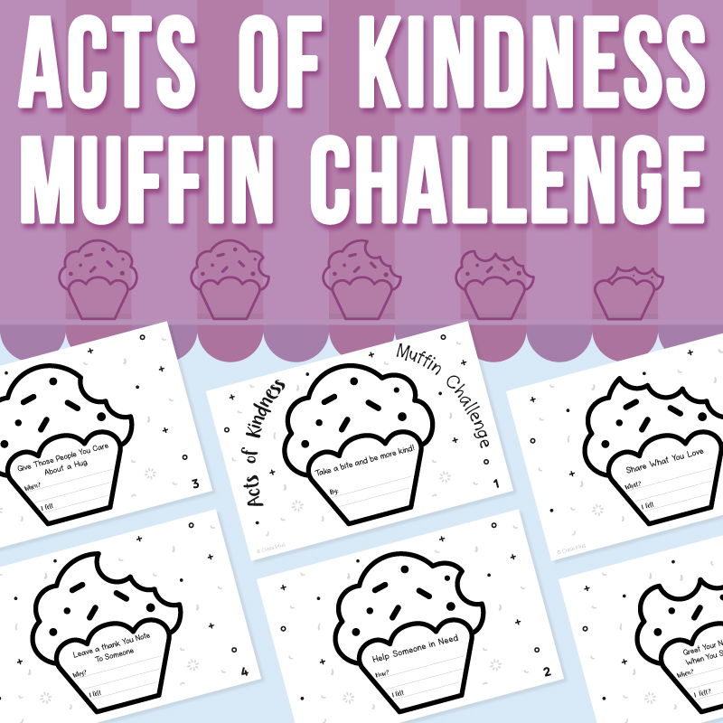 Kindness Challenge: Muffin Theme Social Emotional Learning Mini Book for Kids