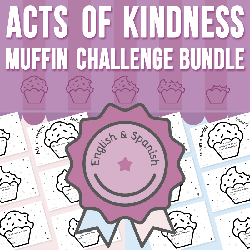 Kindness Challenge BUNDLE: Muffin Theme Social Emotional Learning Mini Book