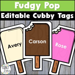 Editable Popsicle Cubby Tags