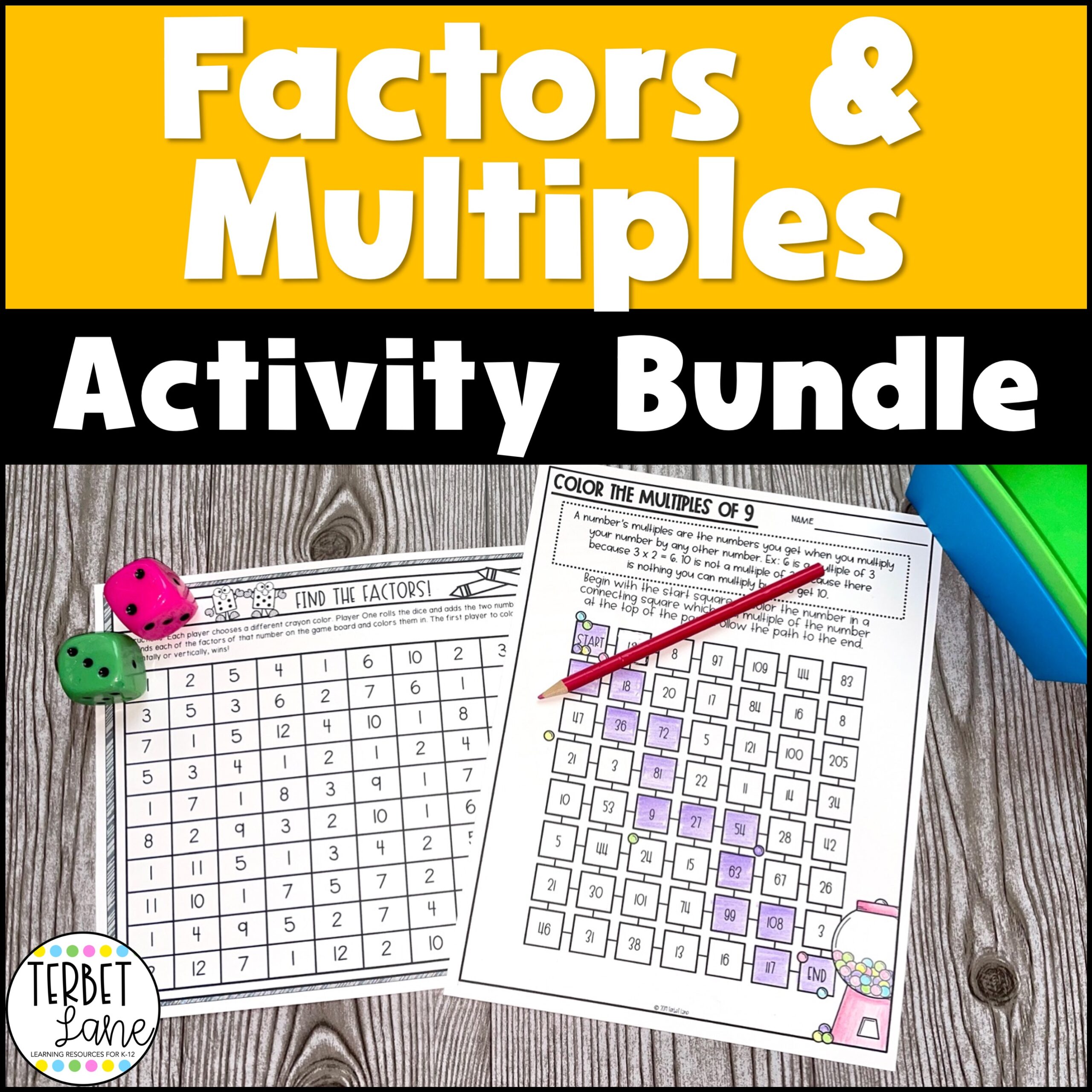 Factors and Multiples Activity Bundle