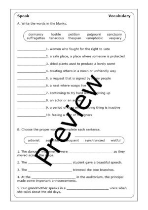 Laurie Halse Anderson "Speak" worksheets | Made By Teachers