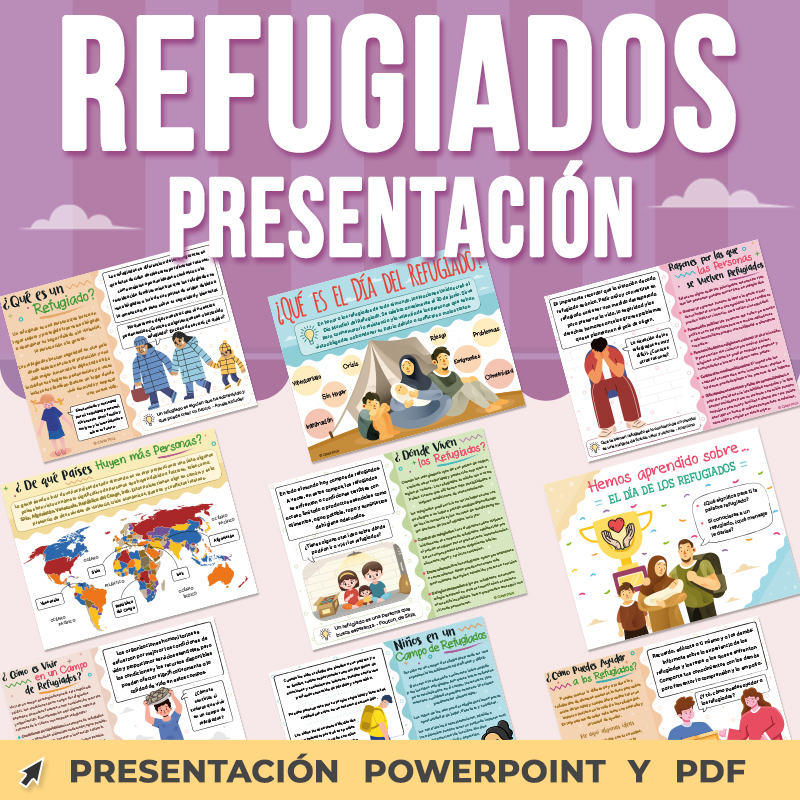 Refugiados Presentación PowerPoint para Crear Conciencia Reflexionar y Debatir
