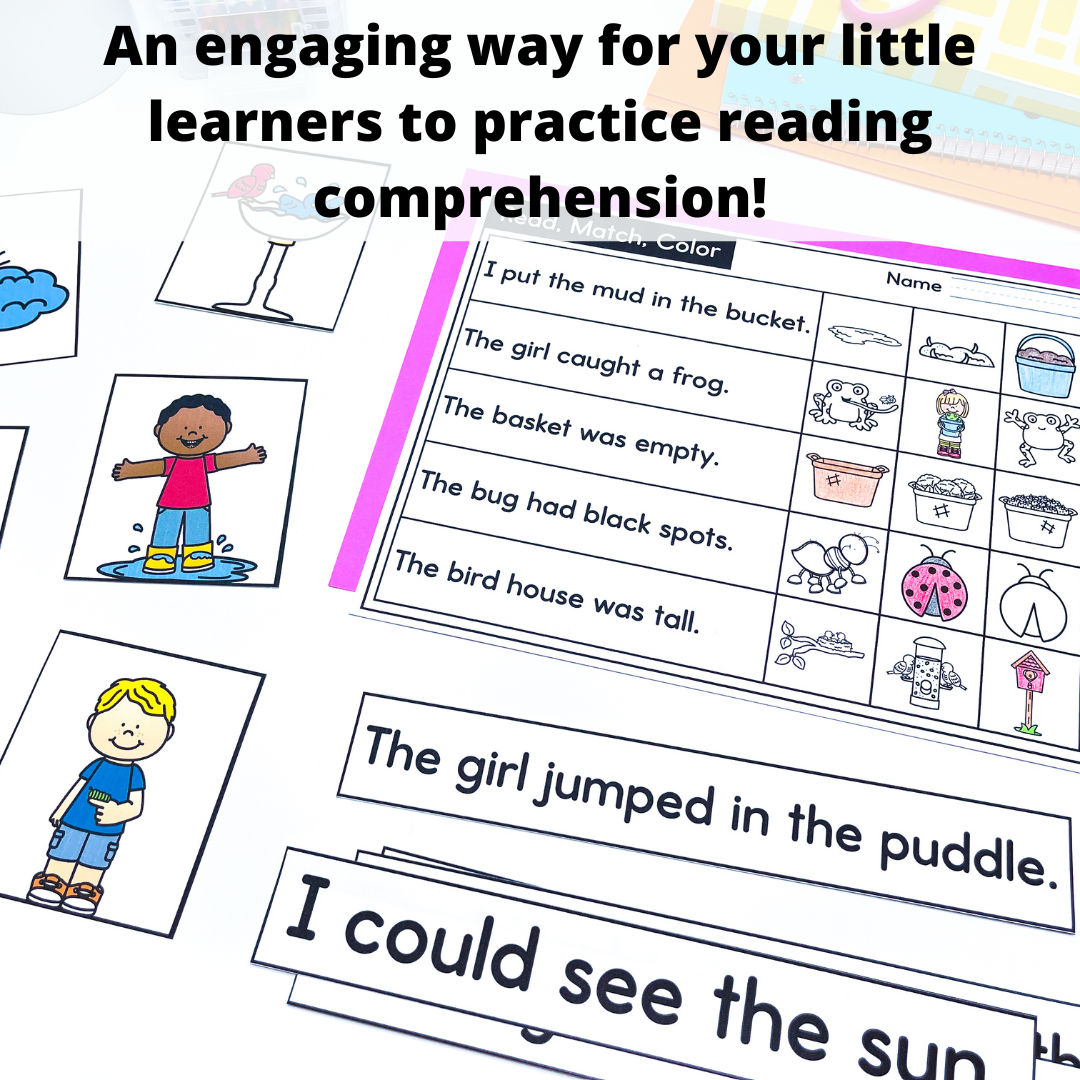 Reading Comprehension Sentence & Picture Matching Activities for