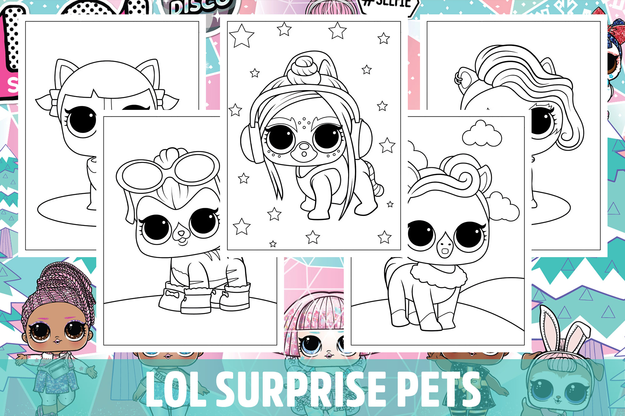 LOL Surprise Pets Coloring Pages for Kids, Girls, Boys, Teens Birthday ...