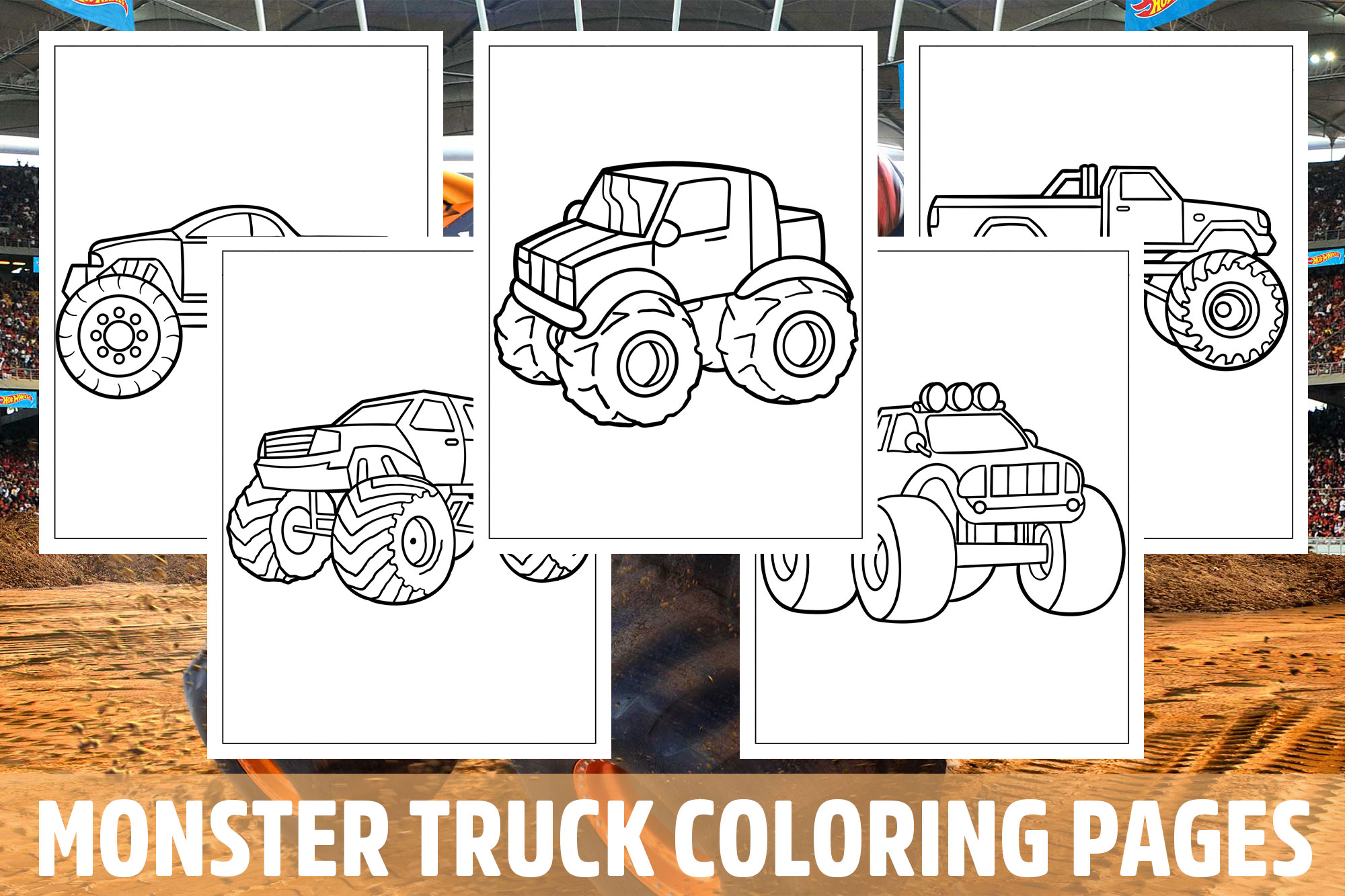 Monster Truck Coloring Pages for Kids, Girls, Boys, Teens Birthday
