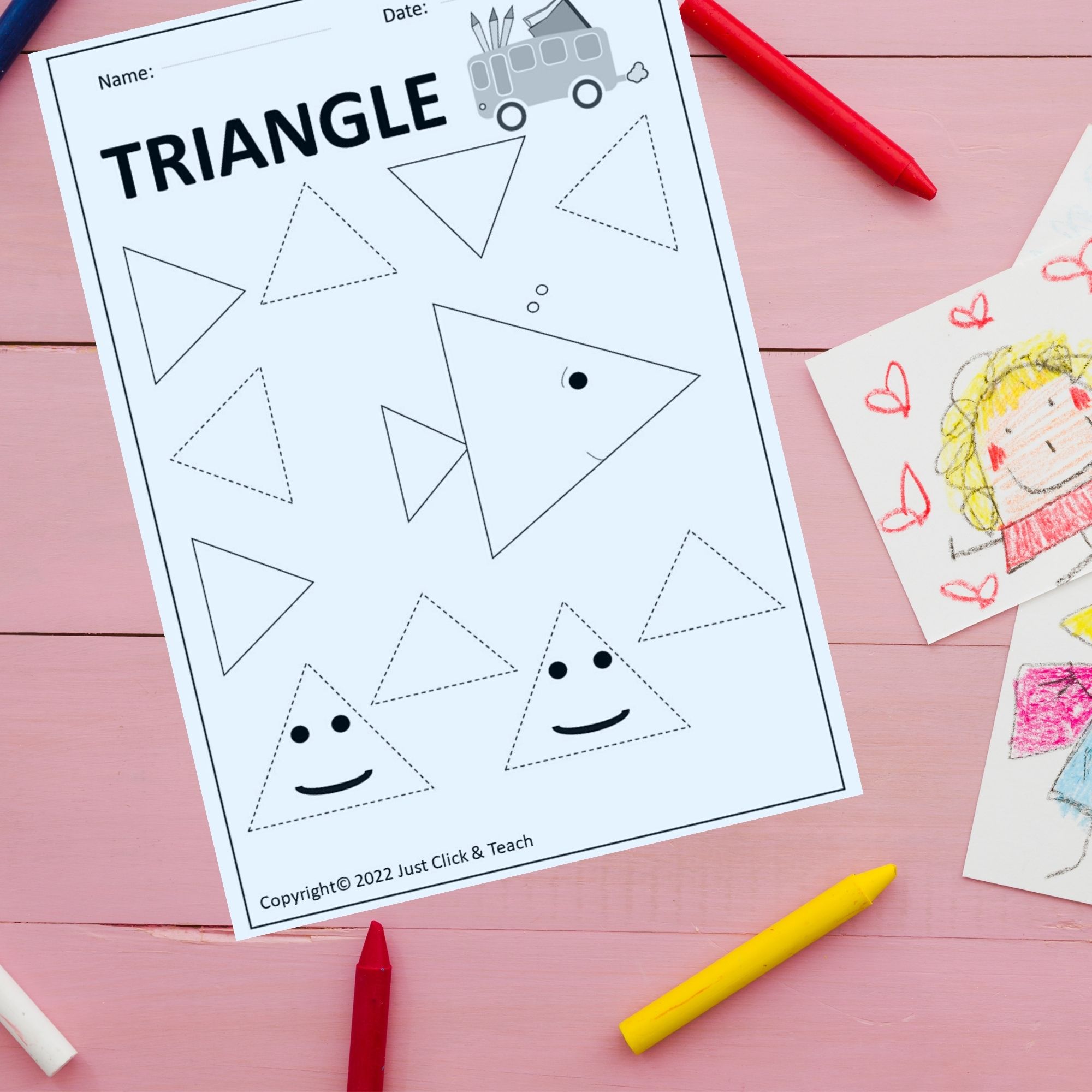 Free Trace the Shapes Tracing Worksheets | preschool pre-k worksheets