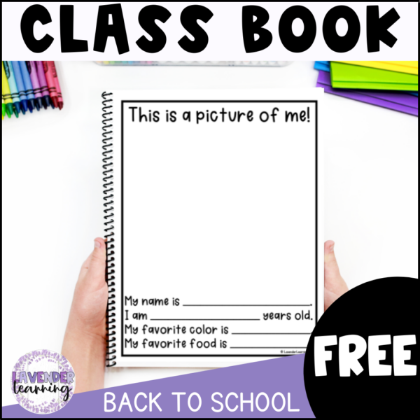 FREE All About Me Class Book for Back to School Classroom Community