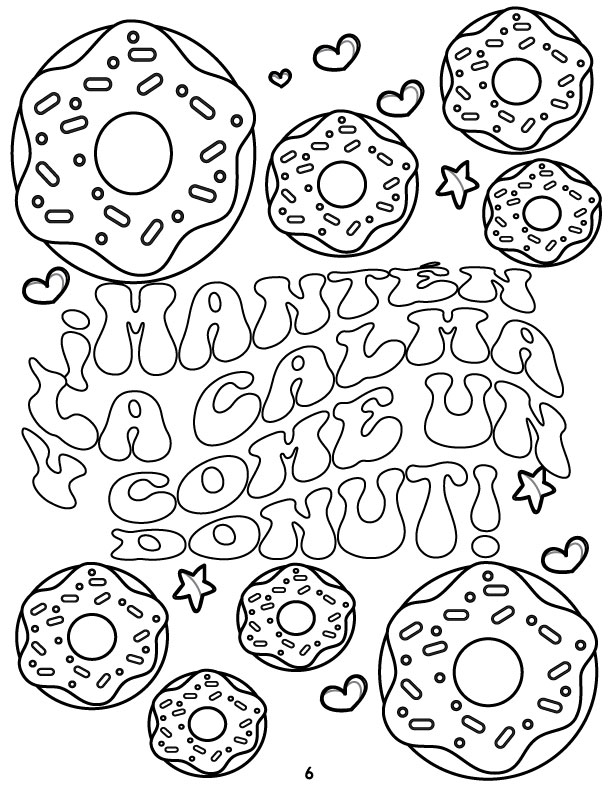 Donut Day Coloring Pages & Sheets (Spanish)| páginas para colorear de ...