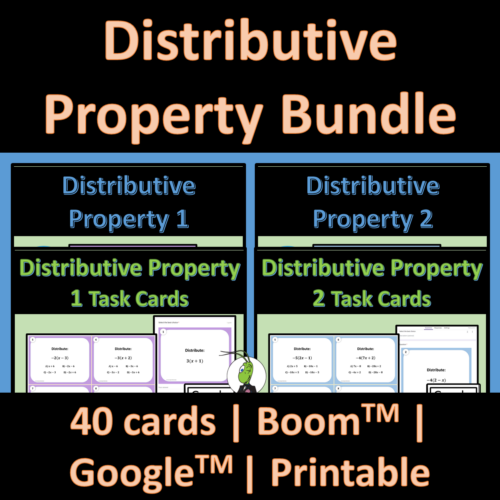 Distributive Property Task Cards Google, Boom and Printable | Made By ...