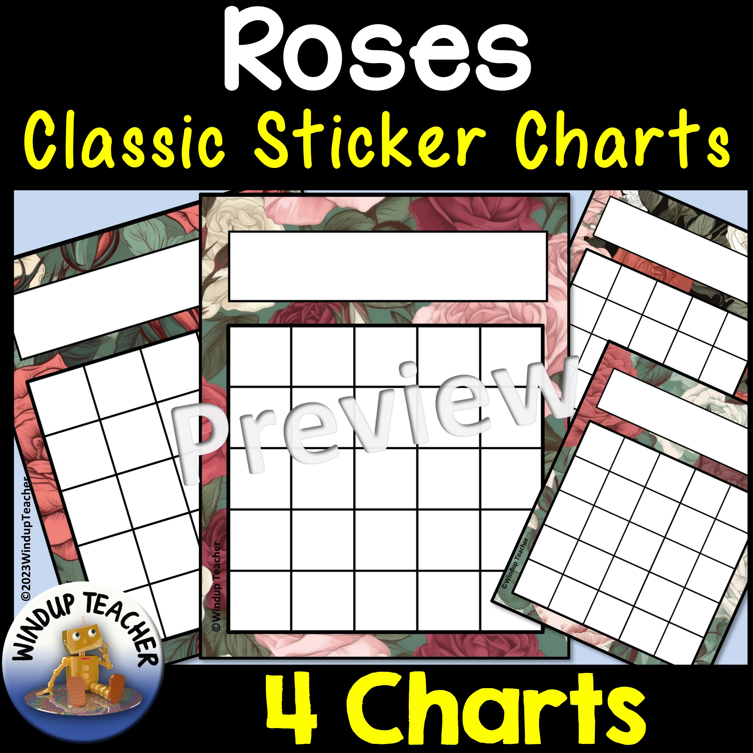 Rose Classic Sticker Charts