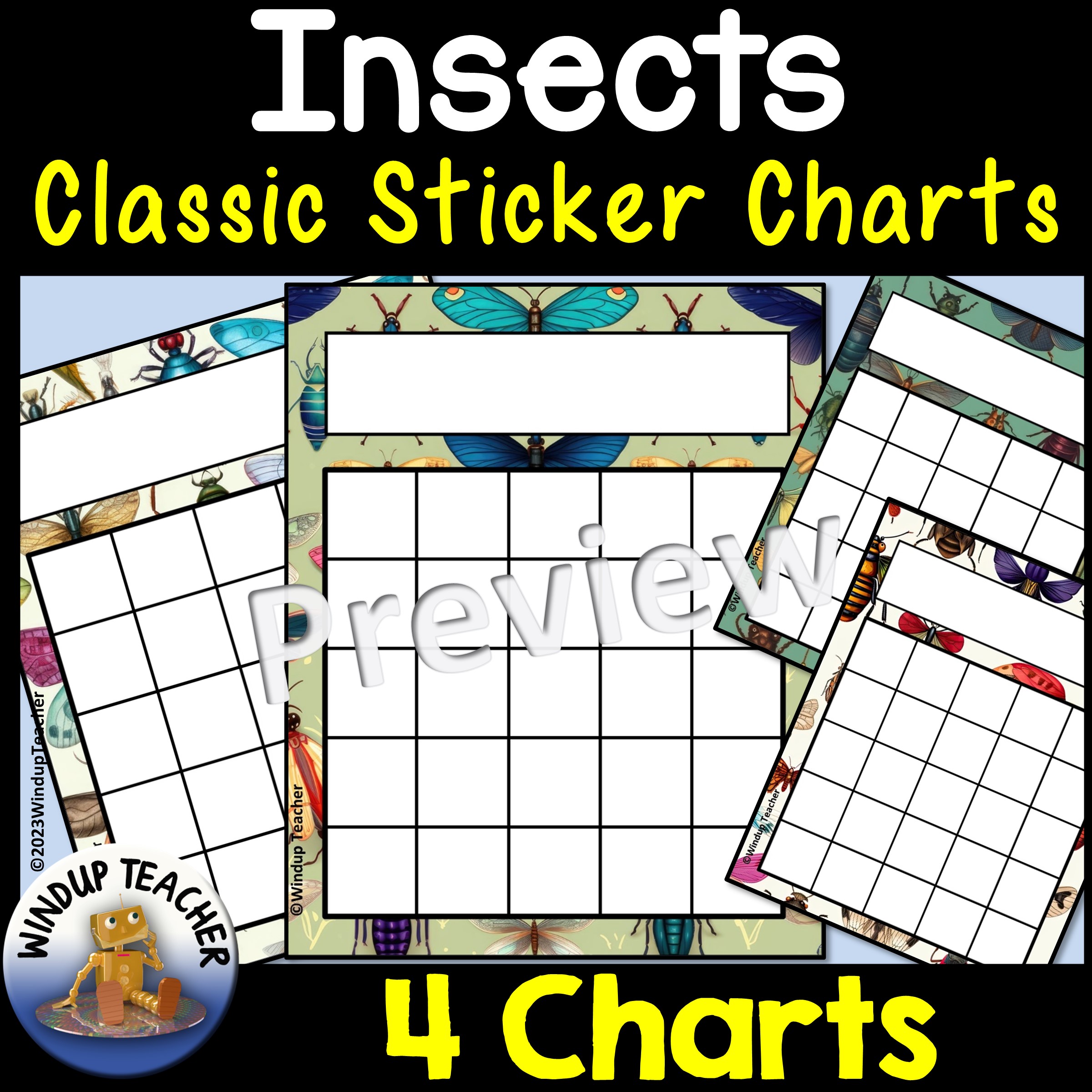 Insect Classic Sticker Charts