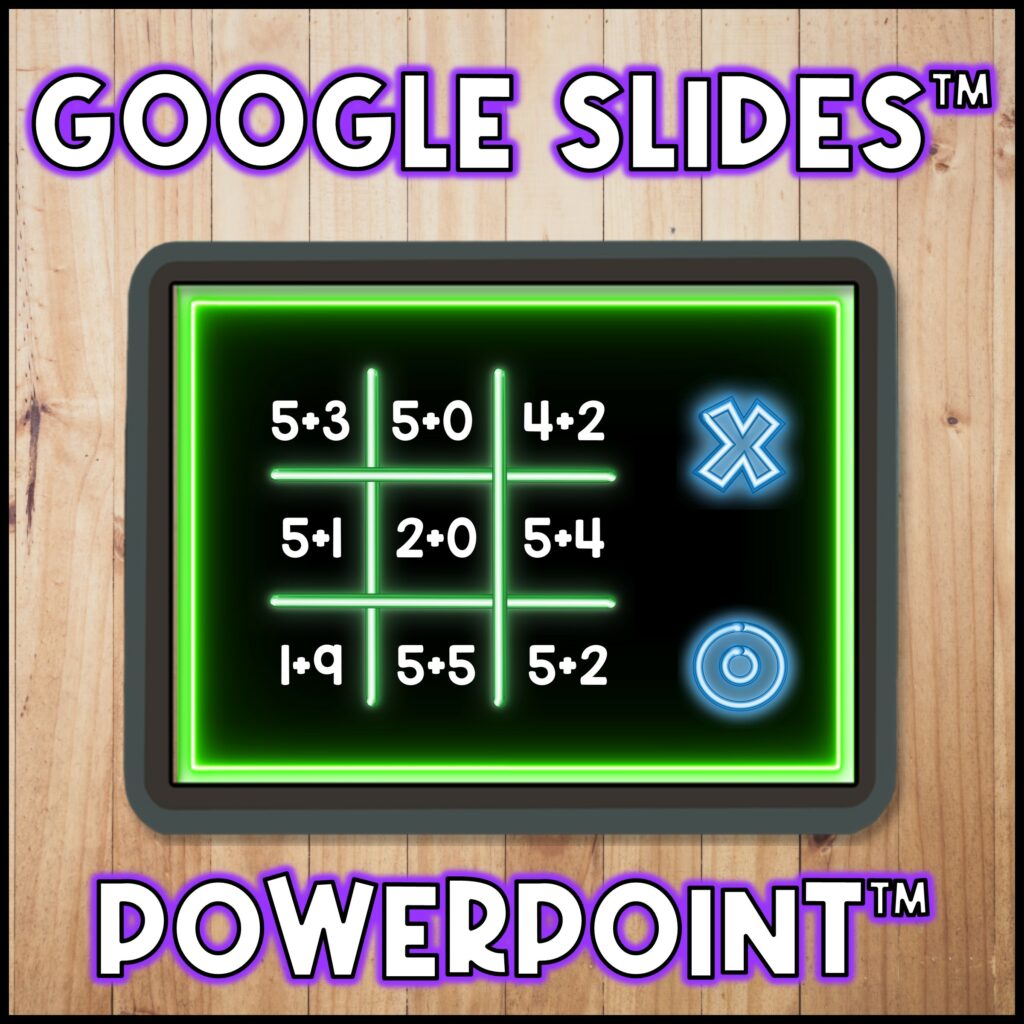 Addition Tic Tac Toe | Glow Day Games for Addition Within 10 | Made By ...